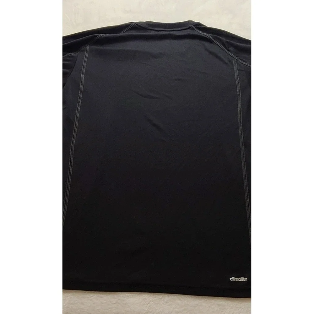 Adidas Climalite Mens Large Black Short Sleeve Athletic Training T-Shirt CE4667‎